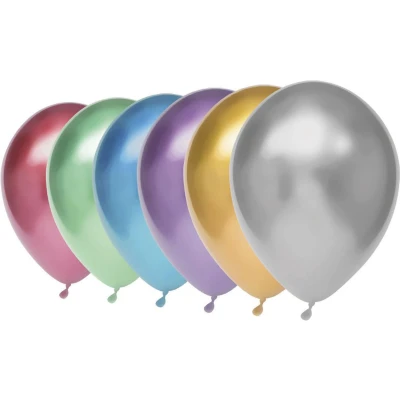 Afbeelding van Haza Original Ballonnen Mix Chrome 30 Cm Latex 6 Stuks