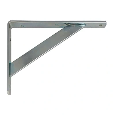 Afbeelding van AMIG Plankdrager/planksteun van metaal gelakt zilver H250 x B200 mm Tot 320 kg Plankdragers