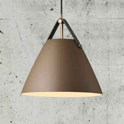 Afbeelding van DFTP by Nordlux Hanglamp Strap met metalen kap beige, 27 cm