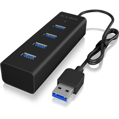 Afbeelding van ICY BOX 4 Poorten Hub USB 3.0 Zwart [IB HUB1409 U3]