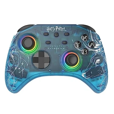 Afbeelding van Freaks and Geeks Harry Potter Expecto Patronum Draadloze controller geschikt voor Switch LED Transparant