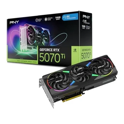 Afbeelding van PNY GeForce RTX™ 5070Ti 16GB ARGB OC Triple Fan grafische kaart DLSS 4