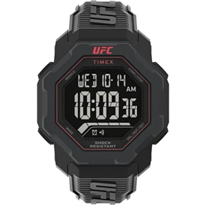 Afbeelding van Timex UFC Strength Knockout 48 mm herenhorloge met zwarte harsband TW2V88100