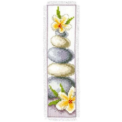 Afbeelding van Vervaco Stenen telpatroonverpakking bladwijzer borduurpakket in getelde kruissteek, Coton, meerkleurig, 6 x 20 0,3 cm