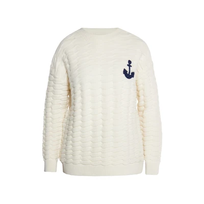 Afbeelding van Dreimaster Maritim Dames Gebreide Trui SCHMUDDELWEDDA XS/S / Off White 52% Polyesteracryl 28% Polyesteramide 20% Polyester