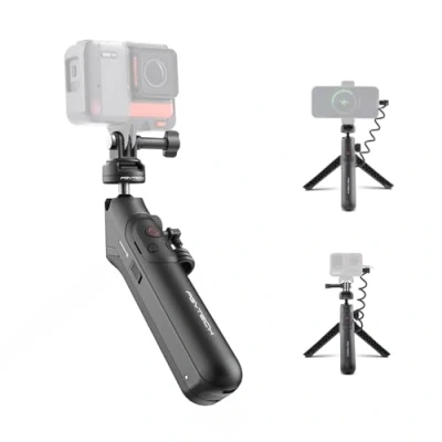 Afbeelding van PGYTECH CapLock MantisPod Power Batterijgreepbevestiging voor Insta360 X3 Opladen Selfie Vlog Bevestiging Statief met Actiecamera en 1/4&quot; Adapter 5000mAh Stroomstick Telefoon