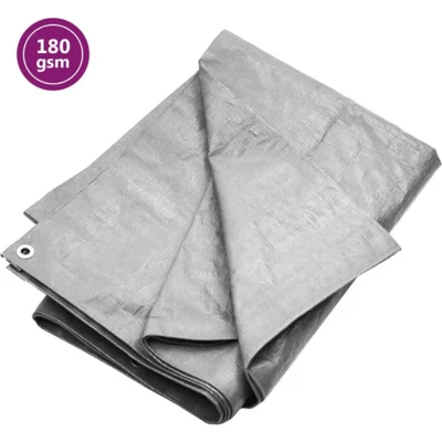 Afbeelding van vidaXL Dekzeil 180 g/m² 8x10 m HDPE grijs