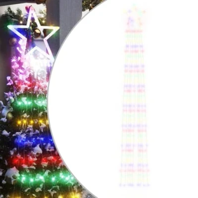 Afbeelding van Kerstboomverlichting 320 kleurrijke LED&#039;s 375 cm