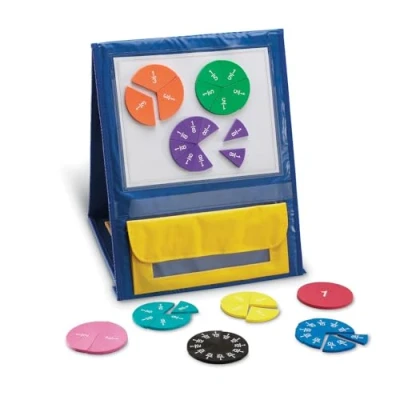 Afbeelding van Learning Resources Dubbelzijdige magnetische Rainbow Fraction cirkels voor docenten, leeftijd 6+, 51 delen, lesmateriaal, rekenen