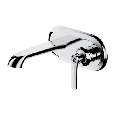 Afbeelding van OMNIRES Y Inbouw wastafelkraan, 2 gats installatie,met inbouwdeel, zwart Y1215HBL