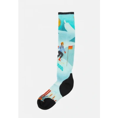 Afbeelding van Smartwool Dames Ski Targeted Cushion Snow Bunny Print OTC sokken, Capri, Large, Large