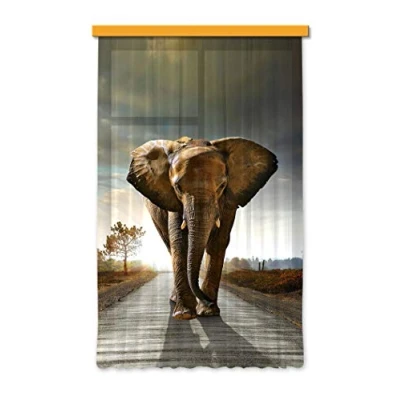 Afbeelding van AG DESIGN Gordijnen, 3D fotoprint, licht, 100% PES, meerkleurig, 140 x 245 cm