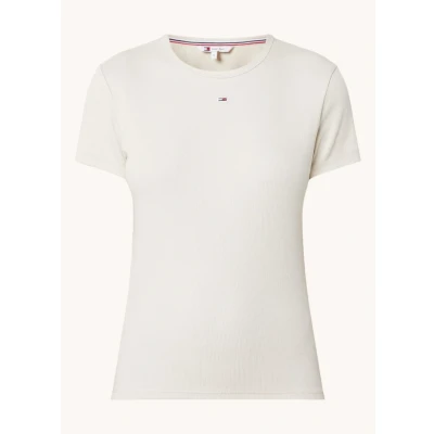 Afbeelding van Tommy Jeans SLIM Essential Tshirt basic, Dames, Maat: 40, Newsprint
