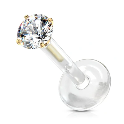 Afbeelding van Retainer piercing 1.2x8x2 goud kleur