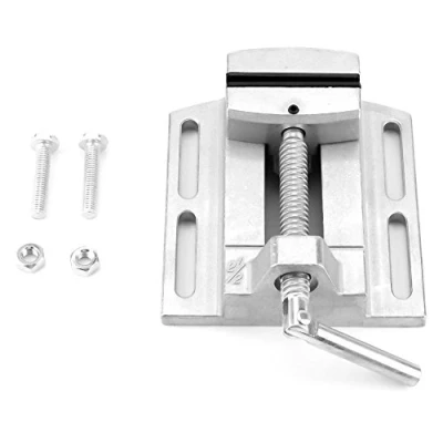 Afbeelding van Yosoo Machine Vise, Gietijzeren Body Koolstofstaal Kaak Zilver 2.5 &quot;Boor Druk Vice Frezen Boren Klem Vise Tool