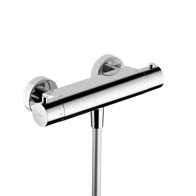 Afbeelding van HotBath Cobber Thermostatische Douchemengkraan met 1/2&quot; onderaansluiting Chroom B008CR