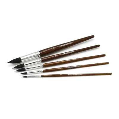 Afbeelding van Paintersisters® Aquarelpenseelset rond Maat 2 10 Zachte Penselen voor aquarel , olie &amp; acrylverf schilderen Kunstenaarspenselen