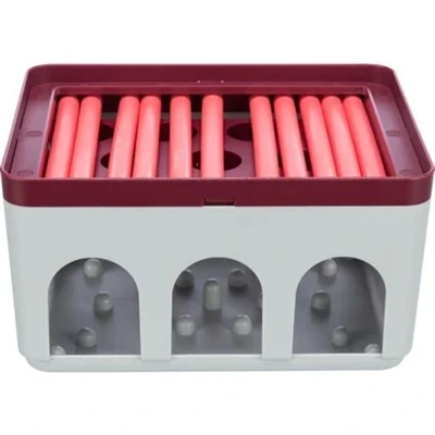 Afbeelding van Trixie Cat Activity Rod Box Wit / Bordeaux 20X16X12 CM