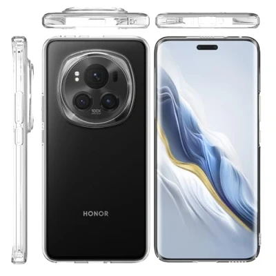 Afbeelding van Rojeuinn Hoes voor Honor Magic 6 Pro telefoonhoes, zachte TPU siliconen, stootvaste beschermhoes, transparant
