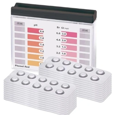 Afbeelding van Watertester voor chloor en pH waarde, met 200 reageertabletten, elk 100 x DPD1 fenolrood