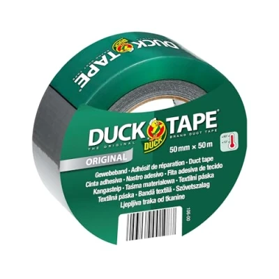 Afbeelding van Duct tape Duck 50 meter (Textieltape, Waterdicht, Grijs, mm)