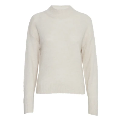 Afbeelding van ICHI Ihkamara LS Trui, Dames, Maat: Medium, Cloud dancer
