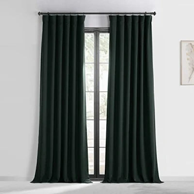 Afbeelding van HPD Half Price Drapes Kamer verduisterende gordijnen 274 cm lang voor slaapkamer en woonkamer (1 paneel), 50 x 108, Dark Mallard