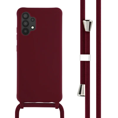 Afbeelding van Samsung Galaxy A32 (4G) Hoesje Siliconen en TPU (zacht) iMoshion Softcase/Koordhoesje/Backcover Donkerrood Telefoonhoesje