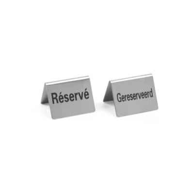 Afbeelding van HENDI Tafelstandaard Gereserveerd &quot;Gereserveerd&quot; / &quot;Réservé&quot; 50x35x(H)40 mm