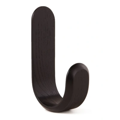 Afbeelding van Normann Copenhagen Curve Hook wandhaak 18 cm Zwart