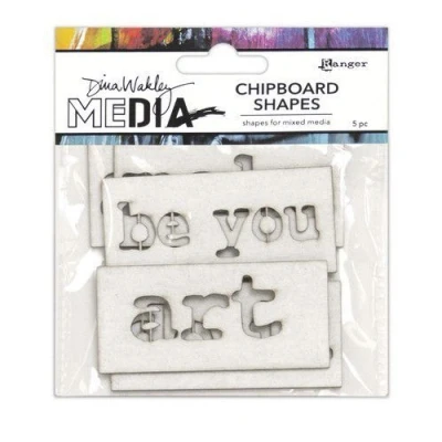 Afbeelding van Ranger Dina Wakley MEdia Chipboard Shapes Words MDA69294 (02 20)