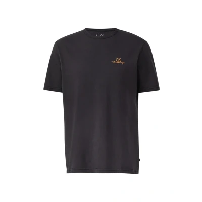Afbeelding van QS Tshirt print, Heren, Maat: Large, Schwarz