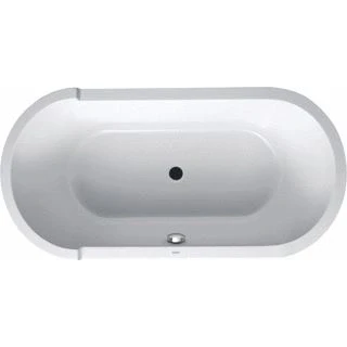 Afbeelding van Duravit starck bad 1600x800 mm wit vrijstaand acryl ommanteling ovaal met 2 schuine zijden overloop 700409000000000