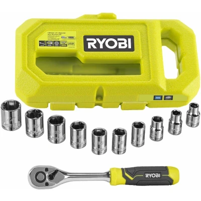 Afbeelding van Ryobi RHRS10PC 10 delige 1/4&quot; ratel en doppenset 5132006067