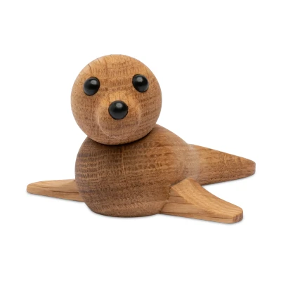 Afbeelding van Spring Copenhagen Mini Zeehond decoratie 9 cm Eik