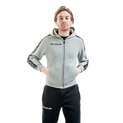 Afbeelding van Givova BA10 0043 XL sweatshirt met volledige ritssluiting, licht melange grijs,