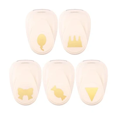 Afbeelding van Vaessen Creative Stansset, motiefpons, party, met strik, taart, snoep, vlag en ballon, 2,5 cm, 5 stuks, tot 250 g/m², voor knutselen papier scrapbooking