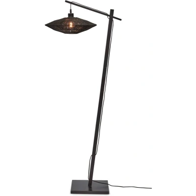 Afbeelding van Good&amp;Mojo Vloerlamp Iguazu Bamboe Small Zwart 62x40x150cm
