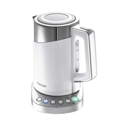 Afbeelding van Concept RK3170, 1,7 l, 2200 W, Roestvrijstaal, Wit, Kunststof, Instelbare thermostaat, Waterniveau indicator
