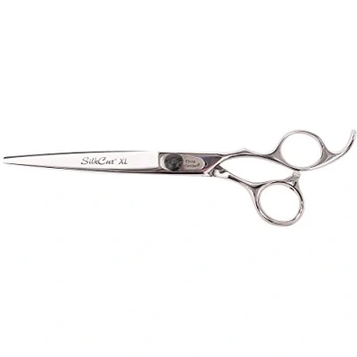 Afbeelding van Olivia Garden Silkcut XL 7.0&quot; Barbier Schaar in Etui Ergonomische Handgreep, Grotere Duim en Vingeropeningen, Voor Professionele Kappers