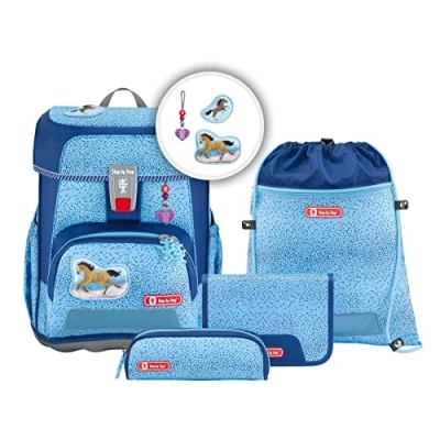 Afbeelding van Rugzak Step by Nylon Cloud set Wild Horse met gevuld etui groot,