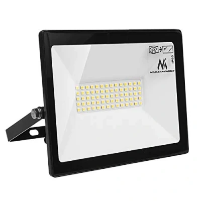 Afbeelding van LED slanke 50W schijnwerper, 4000lm warm wit (3000K) Maclean Energy MCE550 WW, IP65, PREMIUM