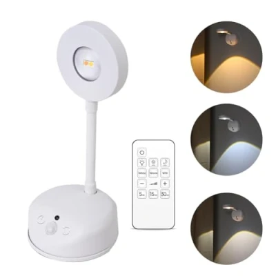 Afbeelding van Vicloon wandlamp, oplaadbare wandlamp met aanraakbediening, wandspots 3 verlichtingsmodi en kleurtemperatuurmodi, LED voor woonkamer slaapkamer trap