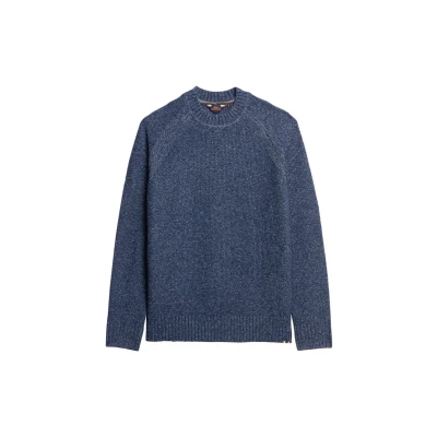Afbeelding van Superdry Mannen Grove Trui met Raglanmouwen Blauw Grootte: XL