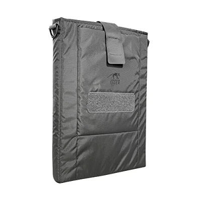 Afbeelding van Tasmanian Tiger TT Modular Computer Sleeve modulaire, gevoerde laptop en tablethoes voor 15 inch notebooks met extra tabletvak, compatibel modulaire rugzakken, titanium grijs