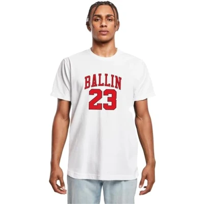 Afbeelding van Mister Tee Ballin 23 Tshirt print, Heren, Maat: XS, White