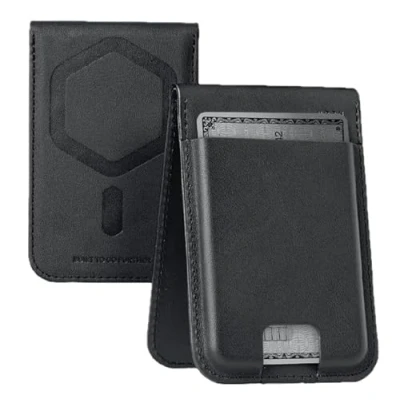 Afbeelding van URBAN ARMOR GEAR Metropolis Magnetische Slanke Portemonnee met standfunctie (portemonnee van veganistisch leer, tot vijf creditcards) Zwart
