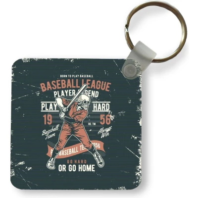 Afbeelding van Sleutelhanger Uitdeelcadeautjes Vintage Skelet Honkbal Plastic Vaderdag cadeau Geschenk Cadeautje voor hem Tip Mannen