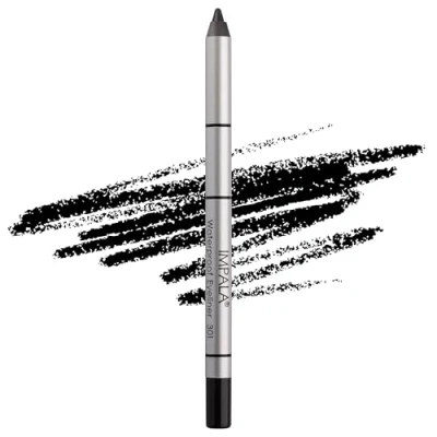 Afbeelding van Impala Romig en waterdicht oogpotlood kleur 301 zwart gedefinieerde contour of rokerig effect dichte romige textuur eenvoudig aan te brengen glanzende kleur, duurzaam