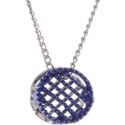 Afbeelding van Behave Ketting met decoratief cirkeltje blauw ontwerp Modeaccessoire voor casual looks